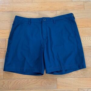 Quiksilver Shorts Mens 40 Blue Amphibian Hybrid Chino Quick Dry Casual‎ Preppy